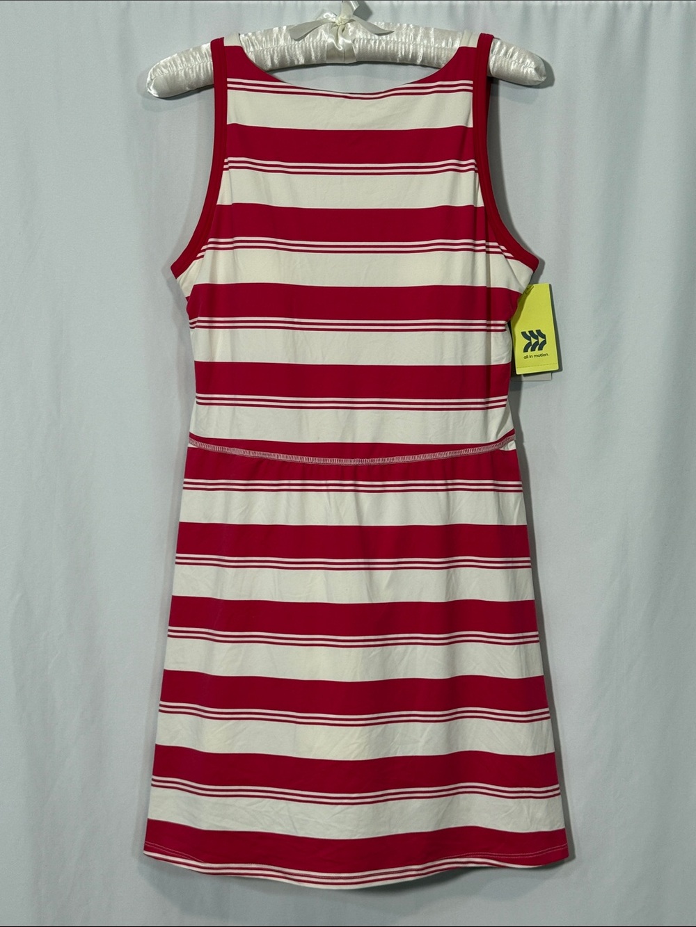 all in motion Red and White Striped Tank Mini Active Dress
